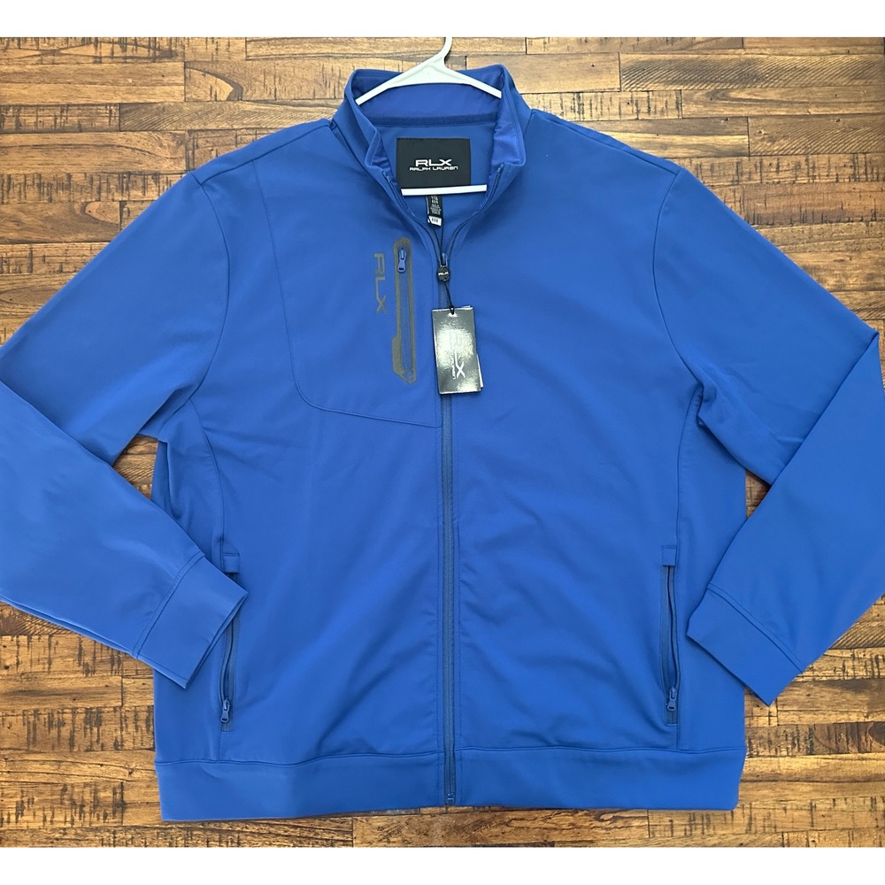 RLX Ralph Lauren 2XL Royal Navy Performance Tech Golf Track Jacket NWT $198 MSRP